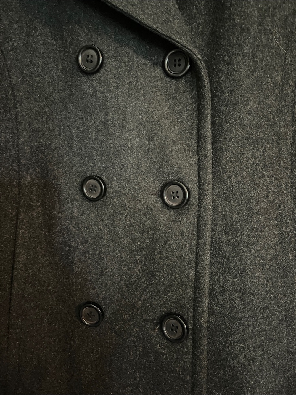 Like New Jason Kole Ladies Black Double-Breasted Wool Pea Coat Size XL - Picture 4 of 7